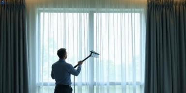 Commercial drapes cleaning service tamborine hotels offices