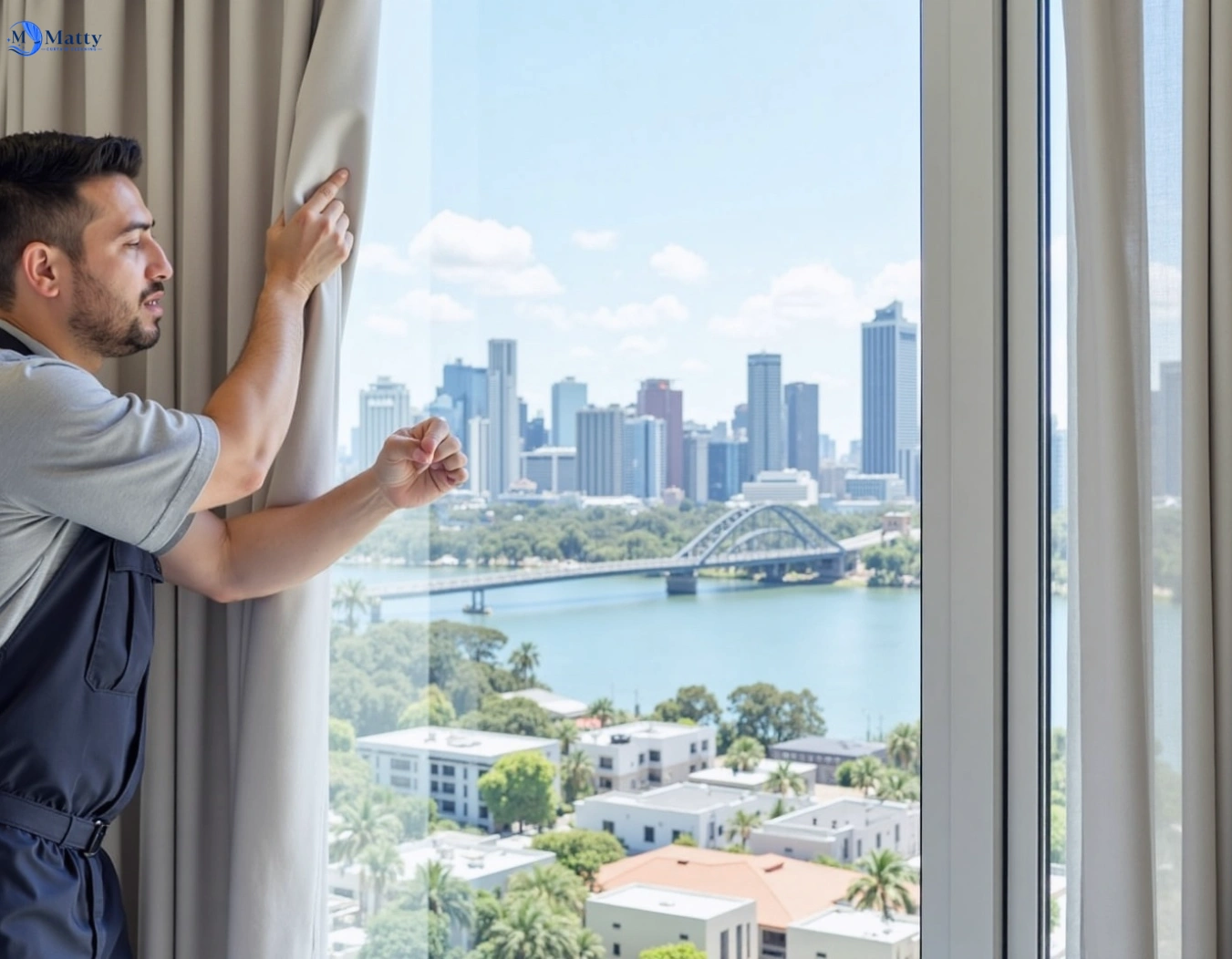 Professional curtain steam cleaning service tamborine QLD by Matty Curtain Cleaning